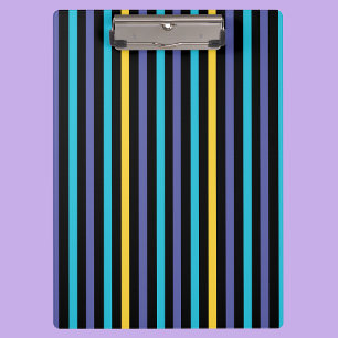 Colourful Stripes Pattern Back To School Clipboard