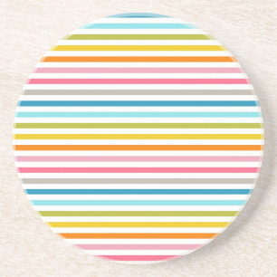 Colourful Stripes Pattern Coaster