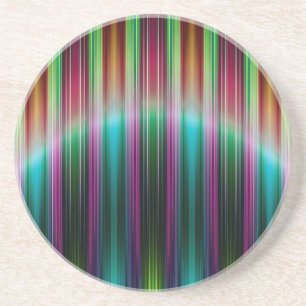 Colourful stripes pattern coaster