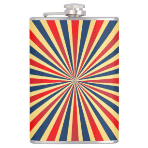 Colourful stripes pattern hip flask