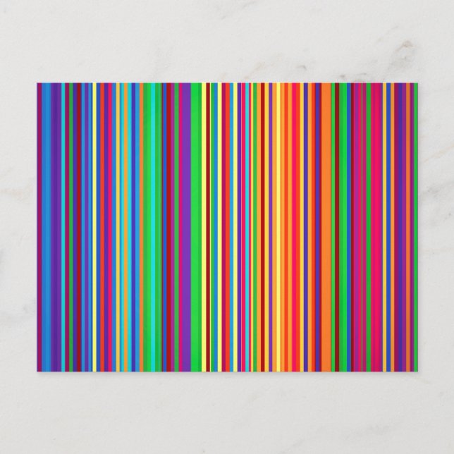 Colourful stripes pattern illustration postcard (Front)