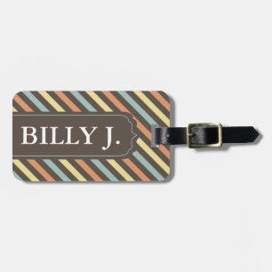 Colourful Stripes Pattern Luggage Tag