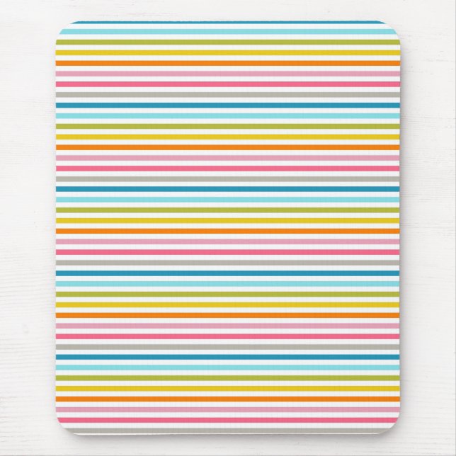 Colourful Stripes Pattern Mouse Pad (Front)