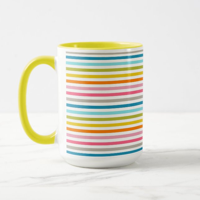 Colourful Stripes Pattern Mug (Left)