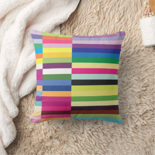 Colourful Stripes Pattern Multicolor Cushion