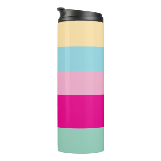 Colourful stripes pattern Thermal Tumbler (Rotated Right)