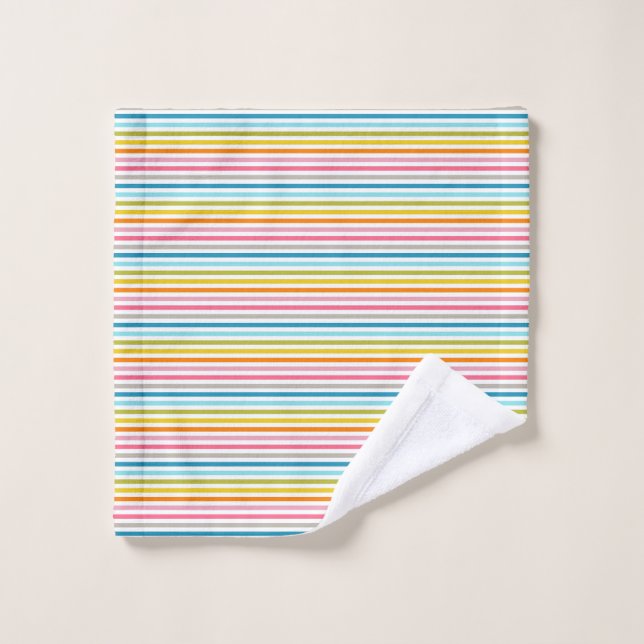 Colourful Stripes Pattern Wash Cloth (Wash Cloth)
