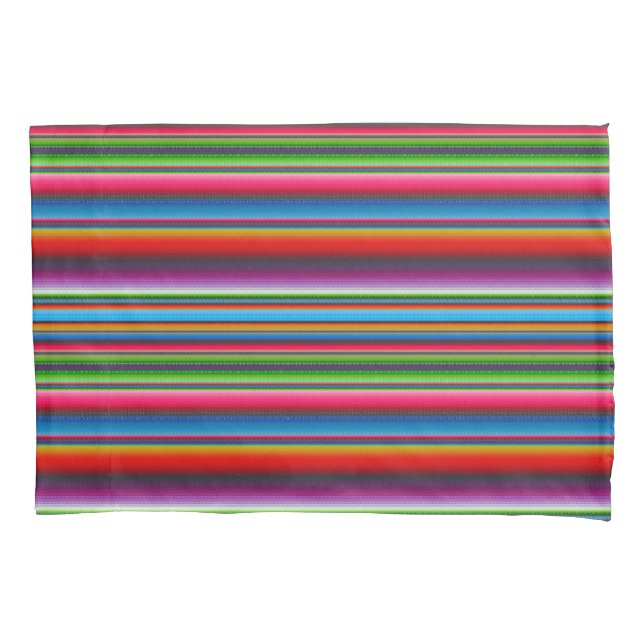 Colourful Stripes Pillowcase (Front-Left)