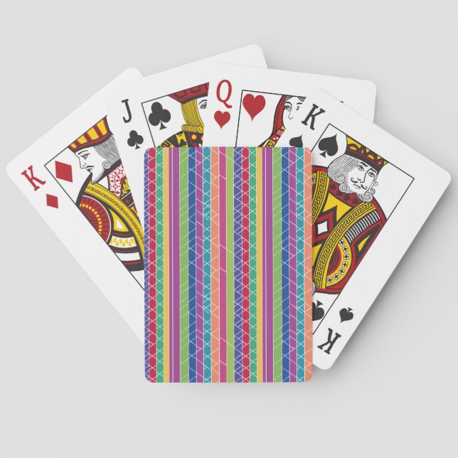 Colourful Stripes Playing Cards (Back)