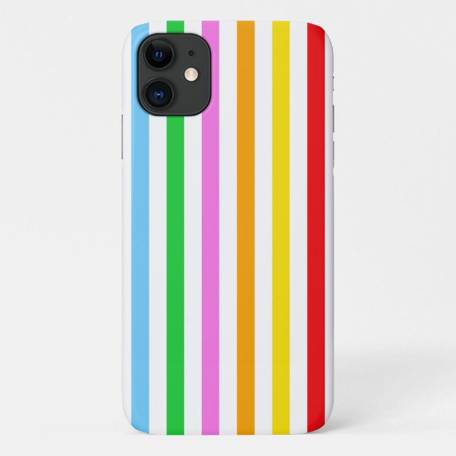Colourful Stripes, Rainbow Stripes, Striped Patter Case-Mate iPhone Case (Back)