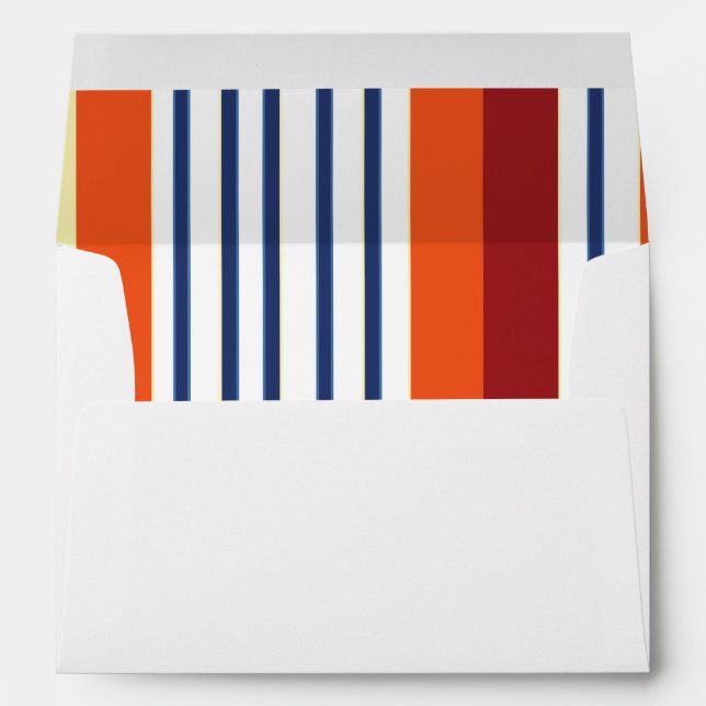 Colourful Stripes, Rainbow Stripes, Striped Patter Envelopes (Back (Bottom))