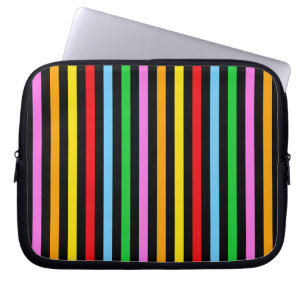 Colourful Stripes, Rainbow Stripes, Striped Patter Laptop Sleeve