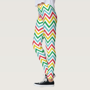 Colourful Stripes Retro Hip Stretch Leggings