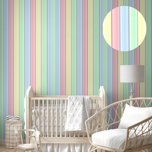 Colourful Stripes Soft Pastel vertical Lines peel  Wallpaper (Creator Uploaded)