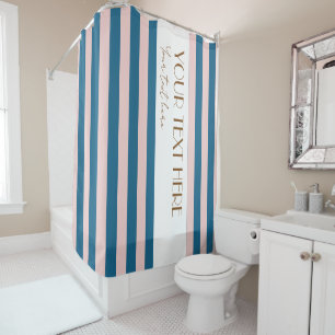 Colourful Stripes Stylish Modern red Personalised Shower Curtain