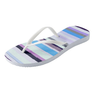 Colourful stripes  thongs