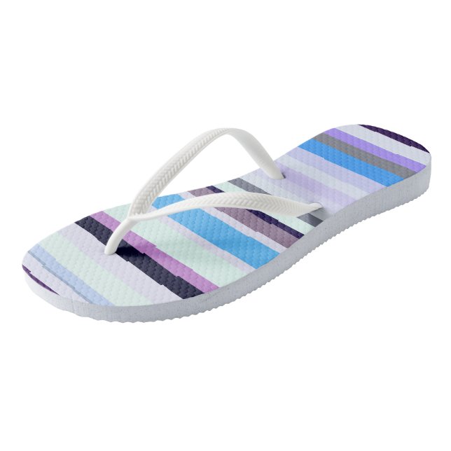 Colourful stripes  thongs (Angled)