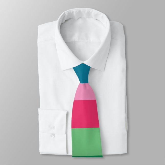 Colourful Stripes Tie (Tied)