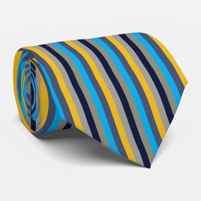 Colourful Stripes  Tie (Rolled)