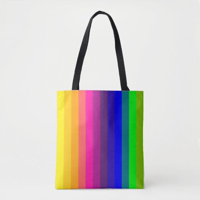 Colourful Stripes Tote Bag (Front)