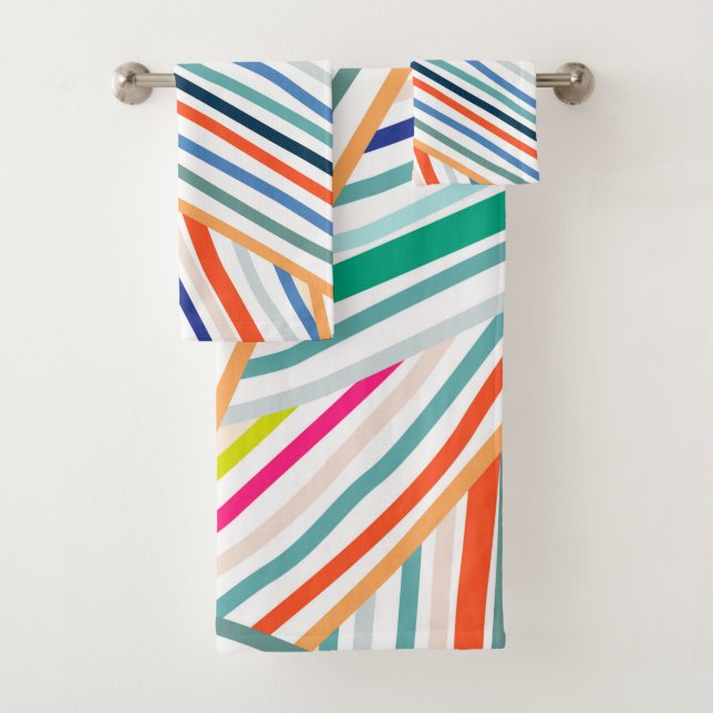 Colourful Stripes Towel (Insitu)