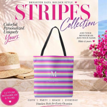 Colourful Stripes with Monogram Script