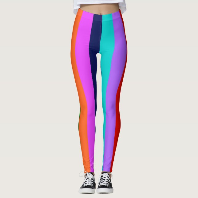 Colourful Stripes Women's Leggings (Front)