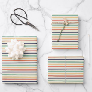 Colourful Stripes Wrapping Paper Sheet