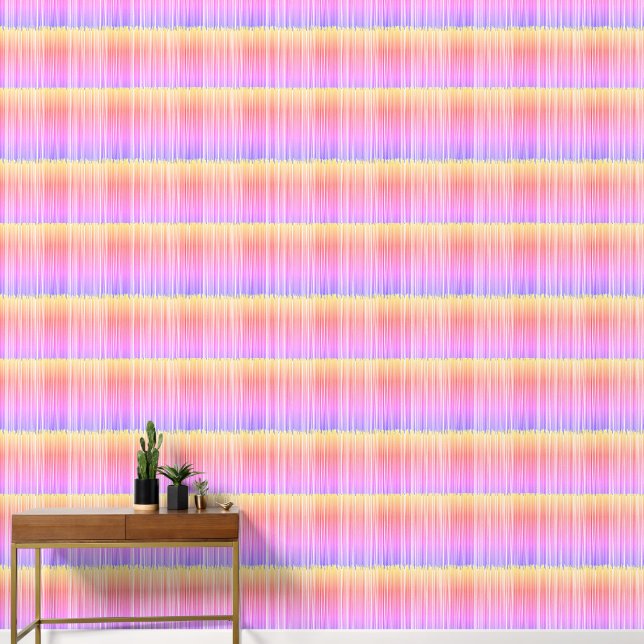 Colourful Stripes Yellow Pink Purple Wallpaper (Hallway)