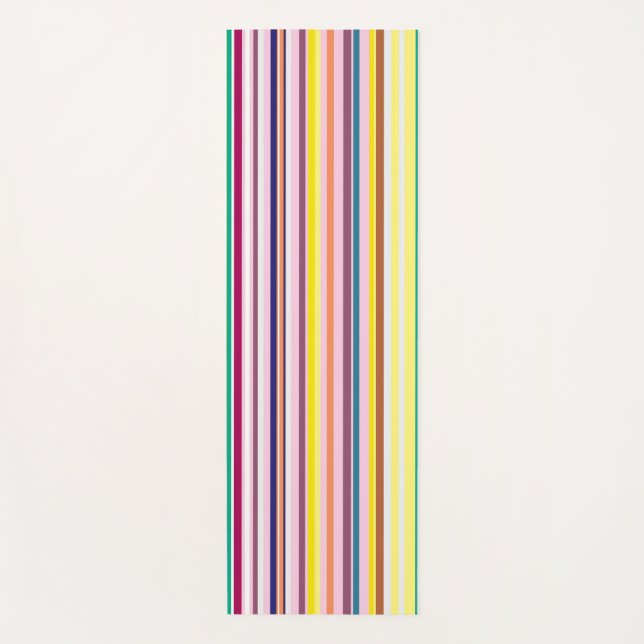 Colourful stripes Yoga Mat (Front)