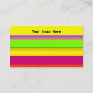 Colourful Stripes, Your Name Here Business Card