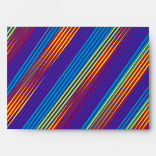 Colourful strips pattern envelope