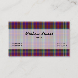 Colourful Stuart Plaid Custom Business Card