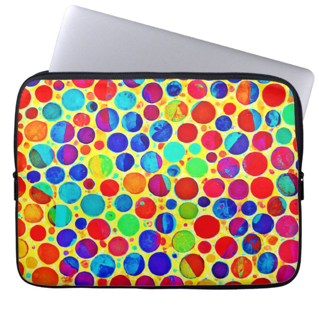 Colourful Stylish and Chic Pattern Laptop Sleeve (Front)