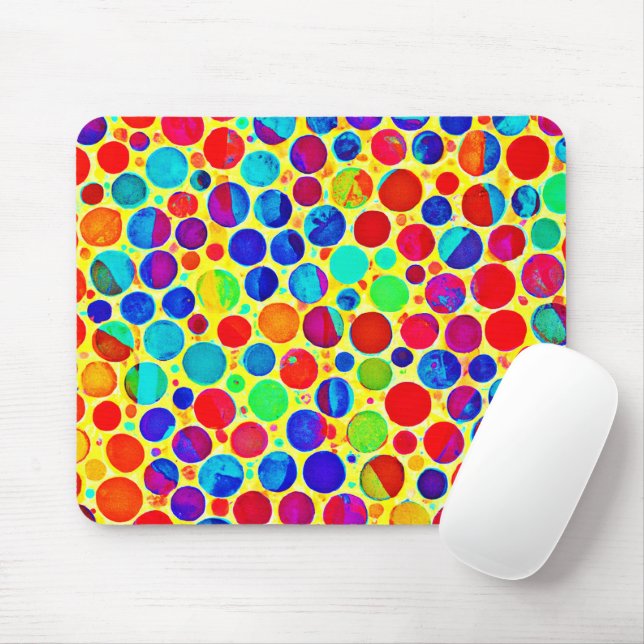 Colourful Stylish and Chic Pattern Mouse Pad (With Mouse)