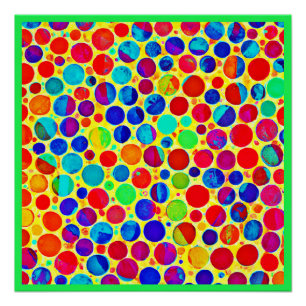 Colourful Stylish and Chic Pattern Poster