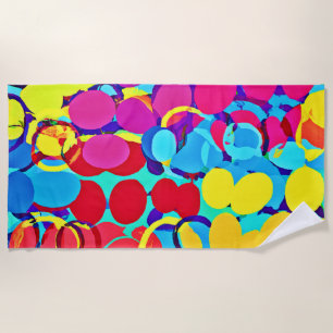 Colourful Stylish and Chic Spectrum Pattern Beach Towel