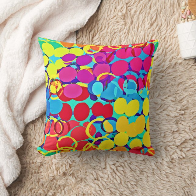 Colourful Stylish and Chic Spectrum Pattern Cushion (Blanket)