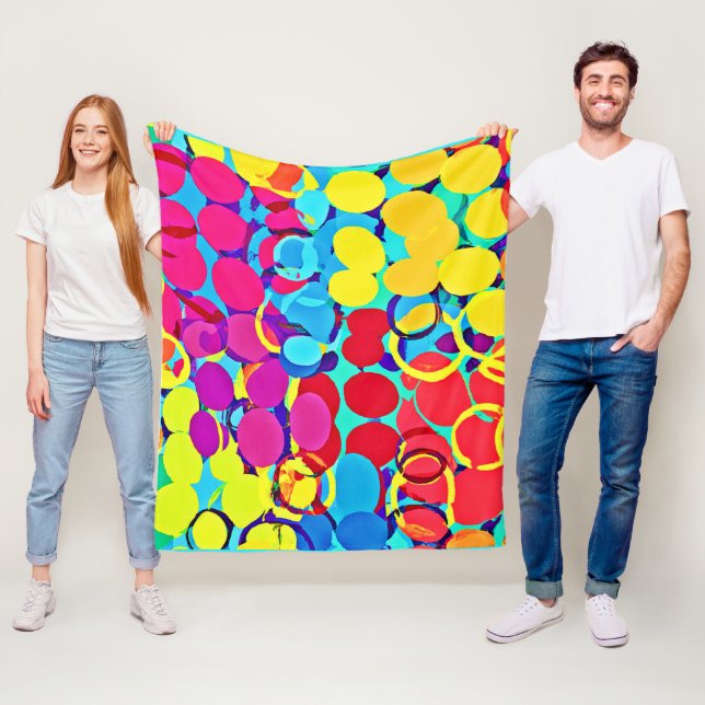 Colourful Stylish and Chic Spectrum Pattern Fleece Blanket (In Situ)