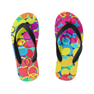 Colourful Stylish and Chic Spectrum Pattern Kid's Thongs