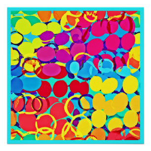 Colourful Stylish and Chic Spectrum Pattern Poster