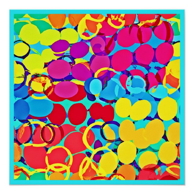 Colourful Stylish and Chic Spectrum Pattern Poster (Front)