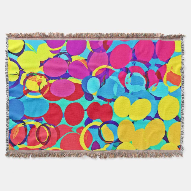 Colourful Stylish and Chic Spectrum Pattern Throw Blanket (Front)