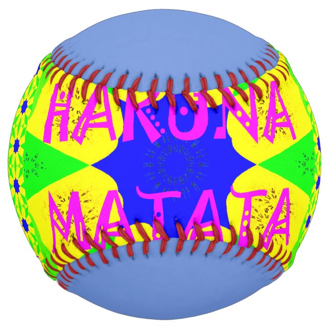 Colourful stylish latest Hakuna Matata design Softball (Front)