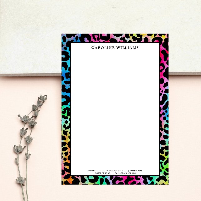 Colourful Stylish Leopard Texture Neon Vibrant Card (Creator Uploaded)