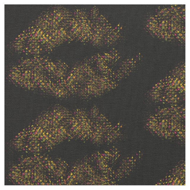 Colourful Stylish Lips Fabric (Close Up)
