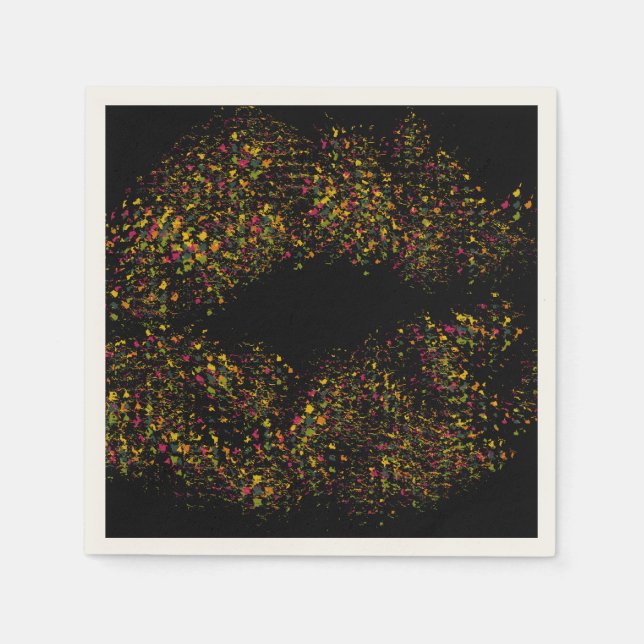 Colourful Stylish Lips Napkin (Front)