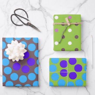 Colourful Stylish Simple Pattern Polka Dots Wrapping Paper Sheet