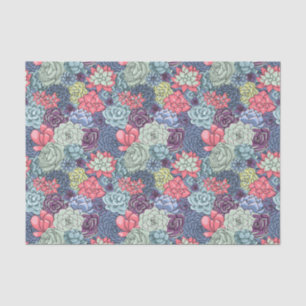 Colourful Succulent Pattern Tissue Paper
