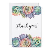 Colourful Succulent Thank You